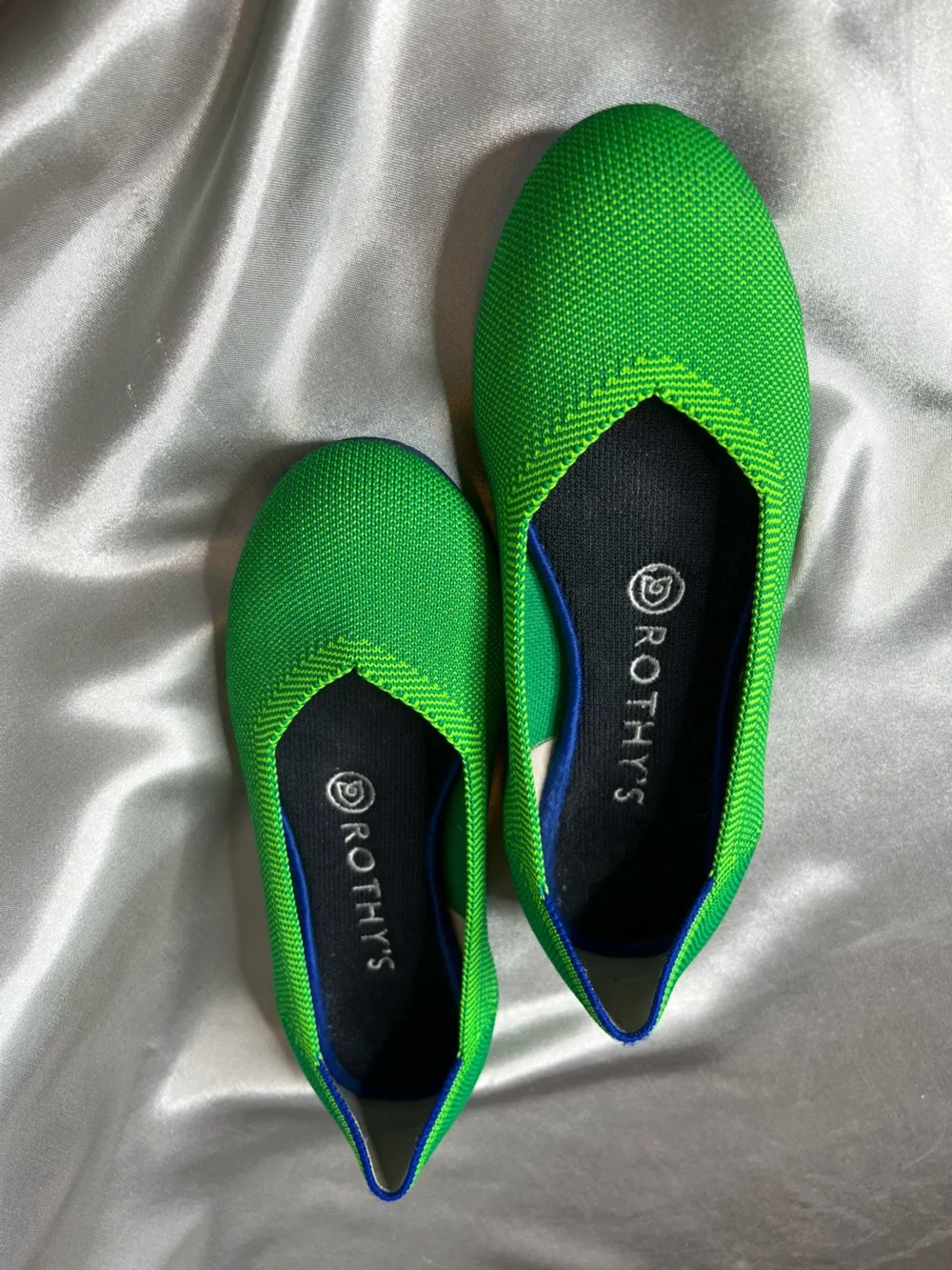Rothy's Jellybean Kelly Green Round Toe Ballet Flats Size 7